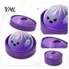 Steamed Bun Squeeze Toy 1/2/3Pcs Purple Ghost Dumpling Toy, Halloween Clear Stress Relief Ball Fidget Simulated