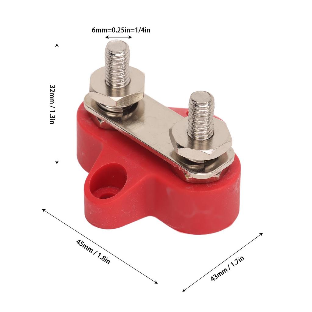 M6 Power Distribution Block 150A 12 48V Terminal Block for Car, RV, Boat, Truck, 4 Pcs Multi-Purpose Busbar System