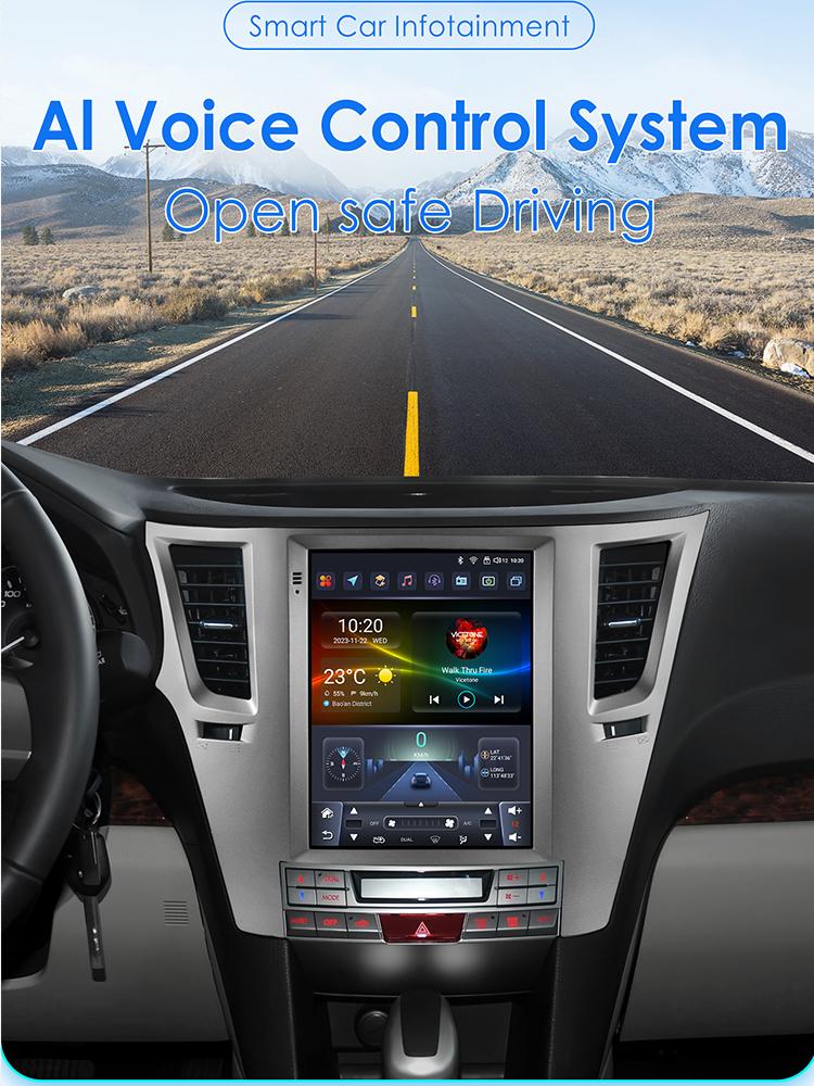 Hizpo Carplay 4G 9,7-дюймовый экран Tesla Style 2Din Android 13 автомобильное радио для Subaru Outback Impreza Legacy 2009-2014 интеллектуальный экран мультимедиа видео