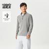 Men's Heat-Retaining Wavy Fleece Half-Zip Sweatshirt