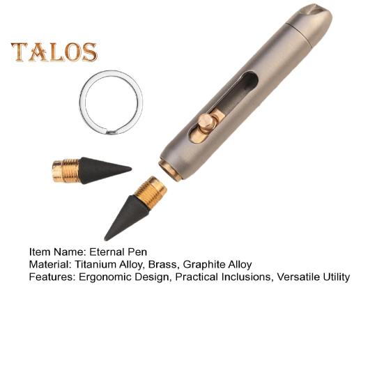 Шариковая ручка Eternal Pen Mini из титанового сплава со сменным стержнем EDC, плавное письмо, удобная ручка, мини-ручка