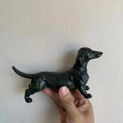 Собака смола такса животное игрушки для домашних животных фигурка черный орнамент животные статуэтка ремесло украшение сад скульптура фигурки 2024