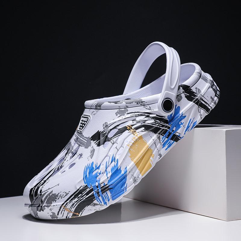 Fashion Summer Men Sandals Light EVA Men's Casual Shoes Hole Shoes Clogs Lovers Home Garden Outdoor Male Beach Flat Slippers Big Size 49