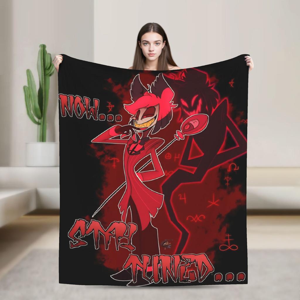 Мягкий Теплый Плед Путешествие в Самолете VOX H-Hazbin Hotel Аластор Игровой Плед Фланелевое Покрывало Для Дивана Кровати Дивана Покрывало