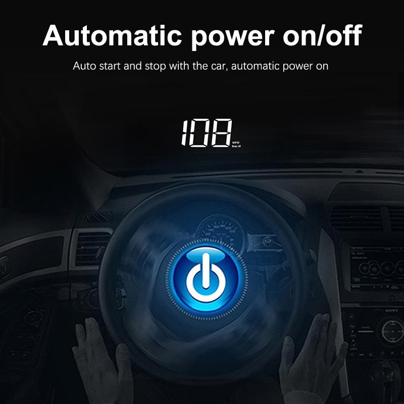 Автомобильный спидометр Hud Gps Head Up Display Цифровой измеритель скорости Проектор на лобовое стекло Для транспортных средств Грузовиков Авто Электроника Аксессуары