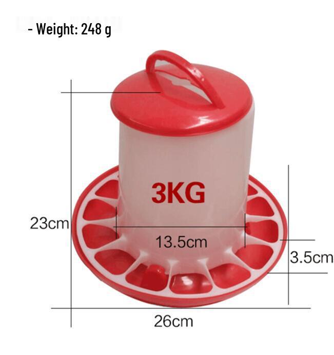 Ведро для корма для птицы 1,5 кг для кур, уток, гусей: Кормушка 3 кг