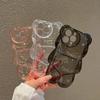 3d Bear Transparent Case For Iphone 14 Pro Max Clear Lovely Heart Bear Puffer Phone Cover For Iphone 13 11 12 14 Xr X Xs Case