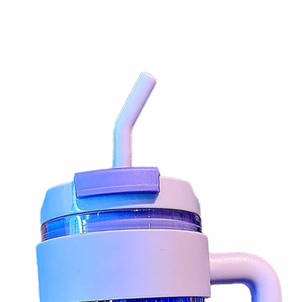 920ml Large Capacity Handheld Water Bottle Leakproof Sports Water Bottle with Straw for Sports Office Purple