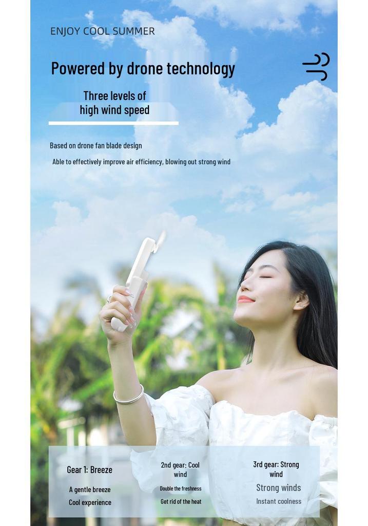 Best-Selling Multi-functional Portable Fan & Power Bank - Compact Handheld Cooling Solution and Smart Gift