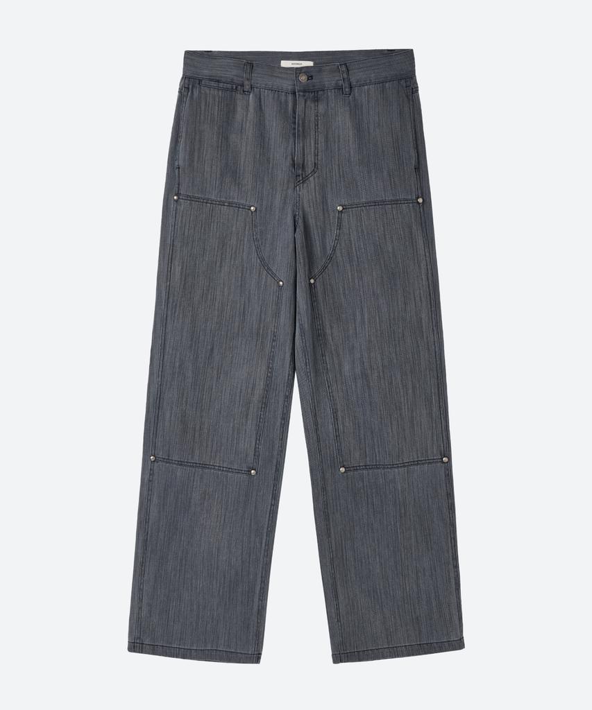 MOONSUN Unisex, Washed Cinch-Back Pants / Navy