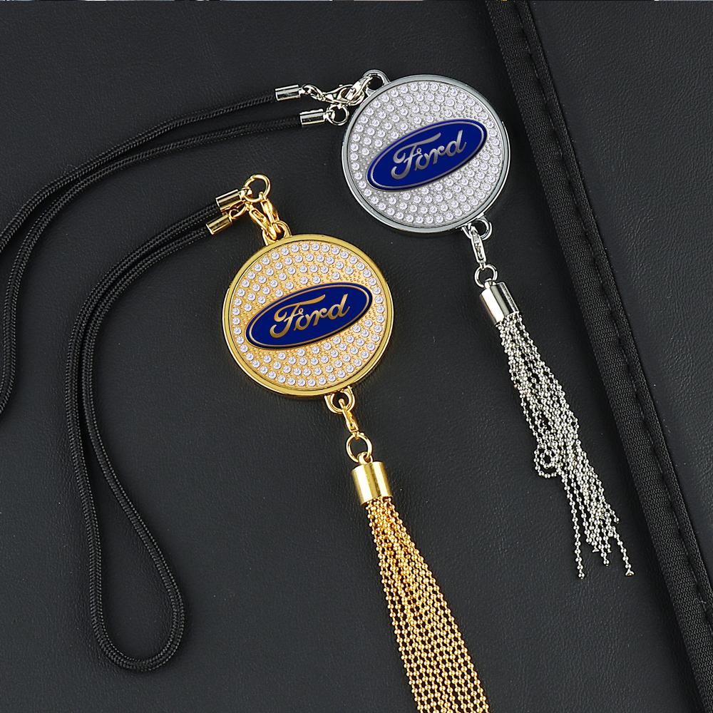Car Rearview Mirror Pendants Car Accessories Center Cover For Ford ST FOCUS 2 3 Mondeo Kuga MK2 MK4 Fiesta Mustang Kuga MK5 MK3