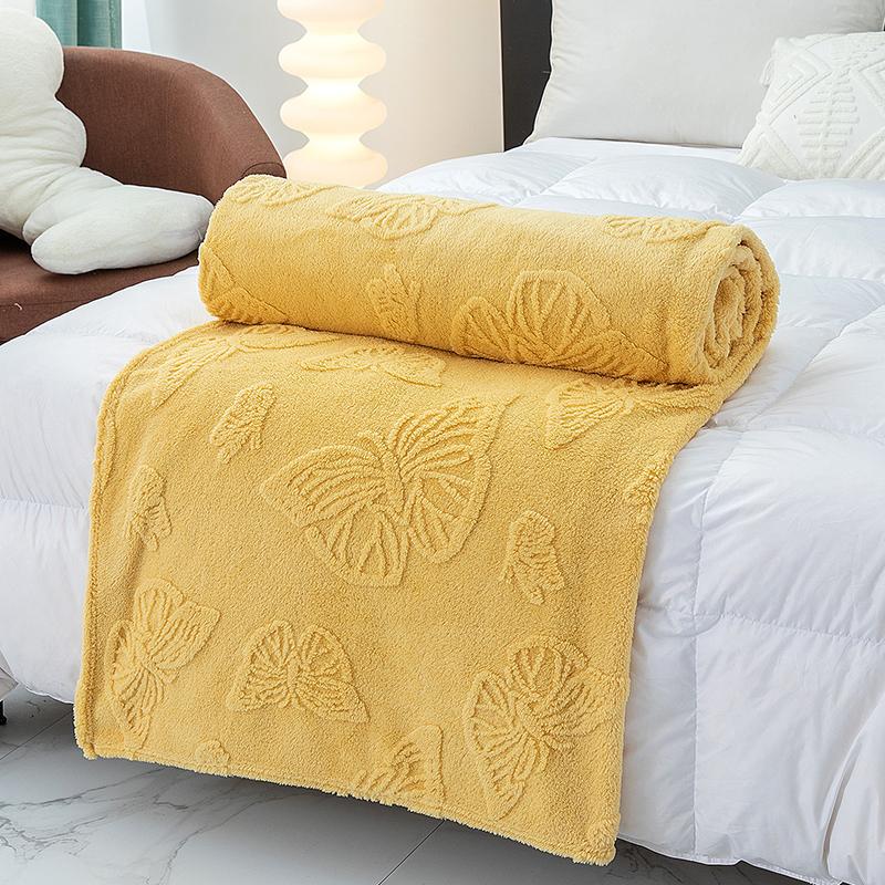 Удобное легкое одеяло из овечьей шерсти, ультрамягкое одеяло с 3D-дизайном в виде бабочки, кондиционер
