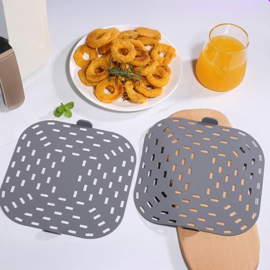 Подложка для фритюрницы, силиконовая квадратная жаропрочная подложка для выпечки, сменные аксессуары для фритюрницы, антипригарная сковорода-гриль для фритюрницы