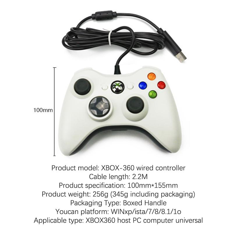 USB Wired Vibration Gamepad Joystick for PC Controller for Windows 7 / 8 / 10 No