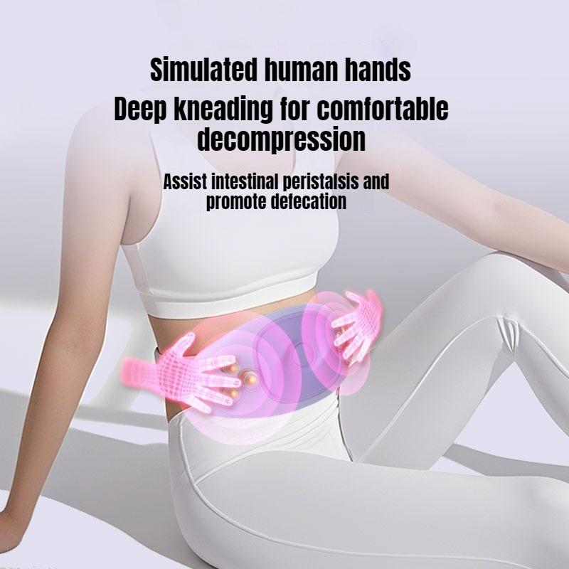 Беспроводной вибрационный массажер для талии и живота с горячим компрессом, массажер для ленивого похудения тела, согревающий живот, формирующий, вибрационный массаж