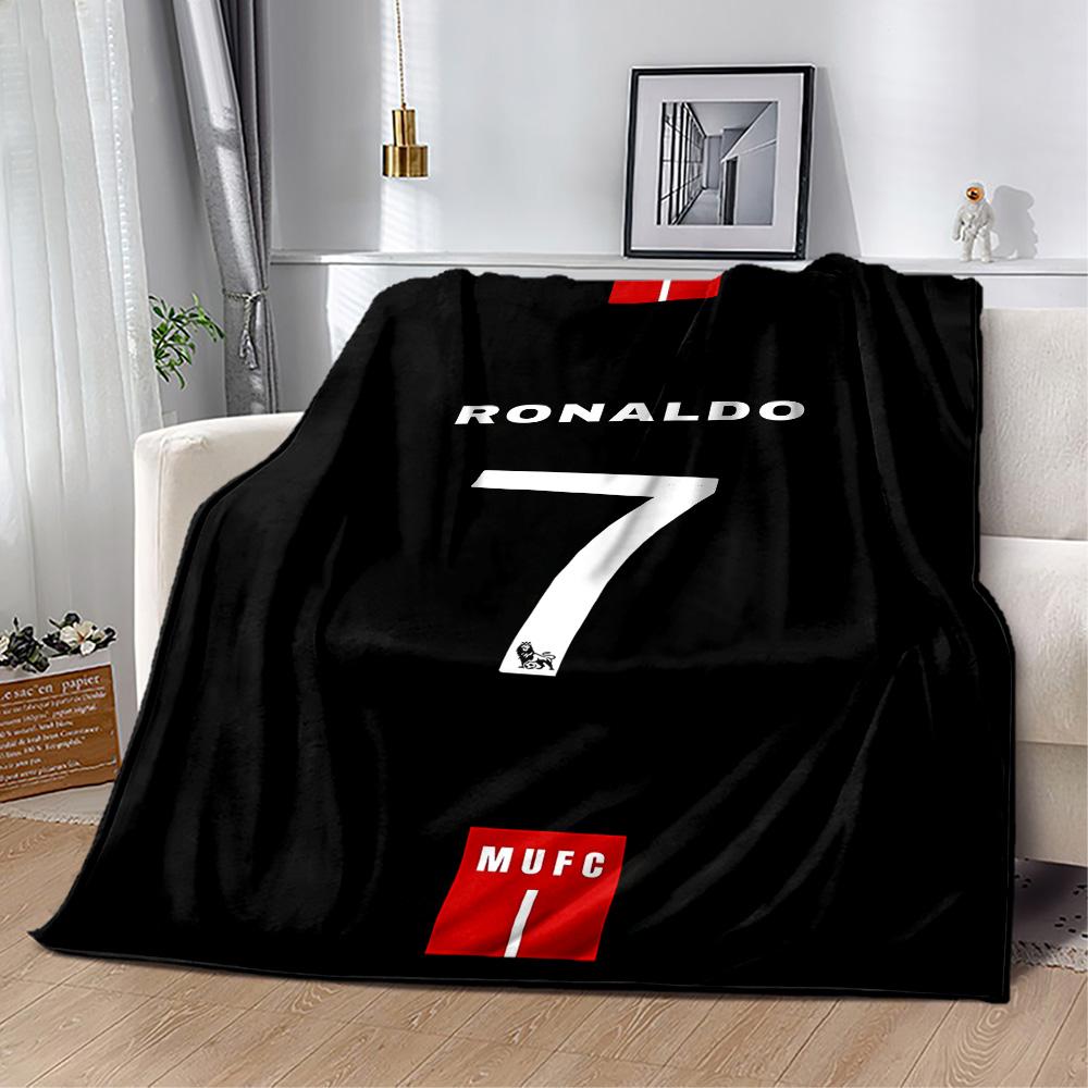 Ronaldo's Legendary Number 7 Blanket Comfortable Suitable for Bedding Chair Couch for All Occasions Stylish Decor Gift for Travel Home Birthdays