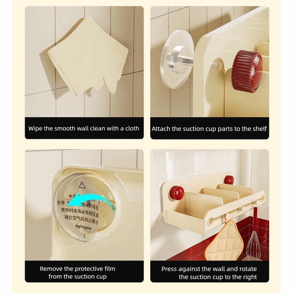 Adjustable Divider Wall Mounted Spice Organizer Hanging Bathroom Stand  Condiment