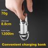COB LED Mini Keychain Flashlight USB Rechargeable Portable Flashlight Keychain Light Camping Pocket Torch Lamp For Outdoor Camping Fishing Walking