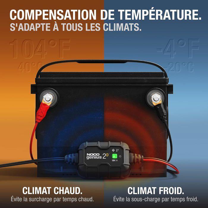 Chargeur de batterie - NOCO - GENIUS2DEU - 2A - 12V - Universel