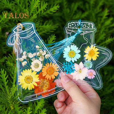 20 шт. DIY прозрачные закладки из сухоцветов изысканный дизайн креативные цветочные растения прозрачные закладки украшения