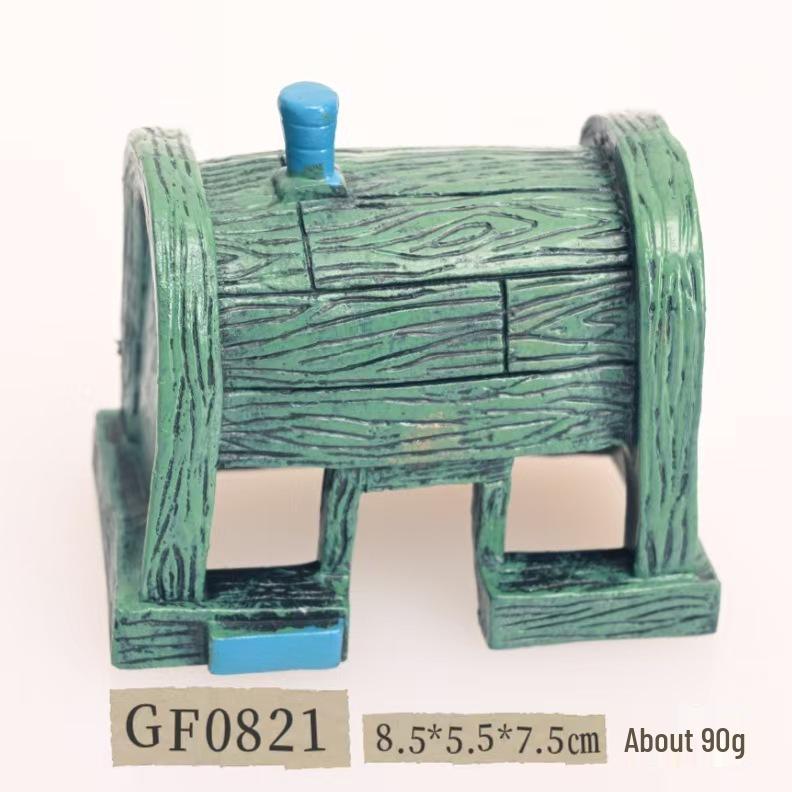 Набор декора для аквариума Губка Боб: Домик-ананас и укрытия для аквариума