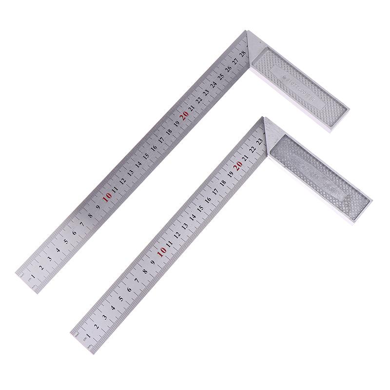 Stainless Steel Square Right Ruler Angle 90 Turning Ruler Woodworking Measuring Tool Gauge Angle Square Ruler 250/300Mm