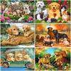 DIY Dog 5D Diamond Painting Full Round Drill Animal Diamond Embroidery Mosaic Rhinestone Cross Stitch Wall Art Home Decor Gift