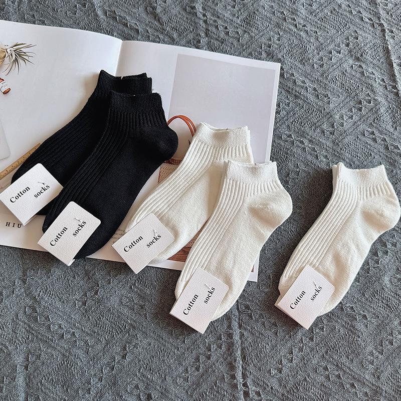 Мужские летние однотонные носки из хлопка с коротким паголенком, не скатывающиеся