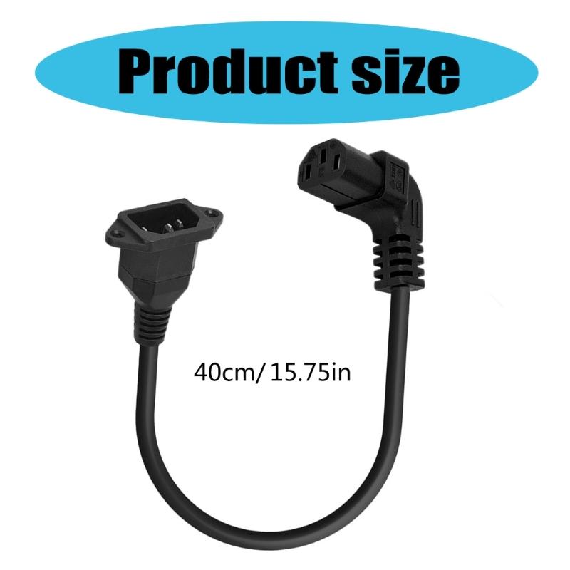 Удлинитель кабеля C13 Female на C14 Male с резьбовым отверстием, 90 градусов, IEC320, C14 на C13, угловой вверх/вниз/влево/вправо