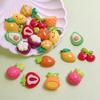 Кавайные Фрукты Плоская Смола Бантик Центр Наклейка DIY Украшение Зажим Для Волос Брошь Материалы Для Поделок