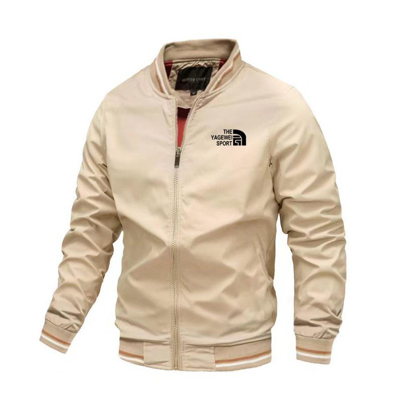 Мужская модная молодежная куртка-бомбер с воротником-стойкой Весна/Осень 2025