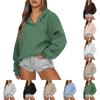Women's Fashion Loose Casual Daily Long Sleeve Hoodie Halloween Smile Print Sweatshirt Top