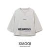 Fashion Style 2024 Summer New Arrival Women's Round Neck Short Sleeve Easiest for Match Printed Short Loose Sweater 0264361