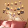 LED Photo Clip String Light, 1m/3m/6m AA Battery Powered for Hanging Picture Card Bedroom Wall Decoration