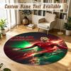 Round Rug Custom NameCristiano Ronaldo Pattern Non Slip Carpet Home Floor Decor