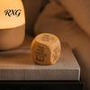 Bookish Daily Habit Tool Wooden Reading Decision Dice, 6-Sided Wood Engraved Quotes Prompt, Natural Literary Forming Charm, Fun Companion Book