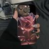 Высококачественный чехол для телефона с красной розой для iPhone 12/13/14/15/16 Pro Max