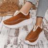 Women's Fashion Flat Cloth Boots Winter New Round Head Deep Mouth Soft Sole Anti-slip Wear-resistant Casual Sports Shoes