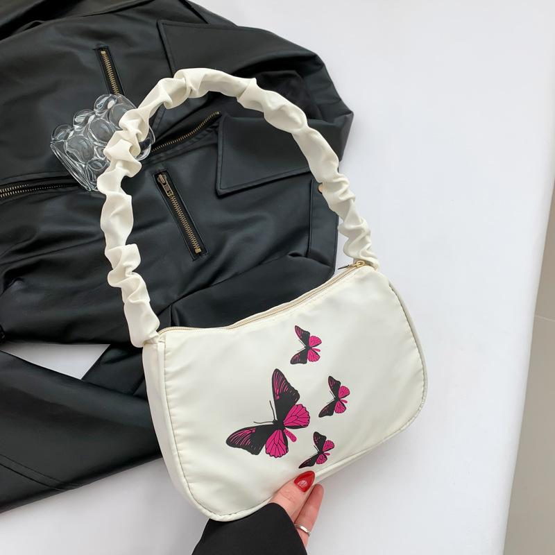 Модная и простая темпераментная плиссированная сумка на весну, новая высококачественная сумка на одно плечо подмышкой, сумка корейской версии