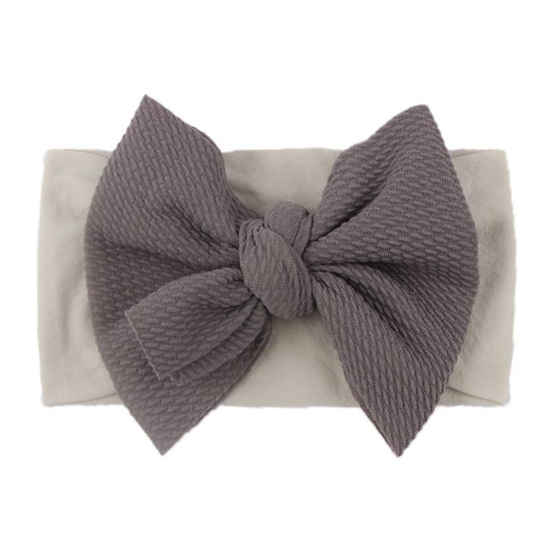 New Bow Nylon Headband, Cute Soft Elastic Twill Bubble Baby Hair Accessories, Baby Headband