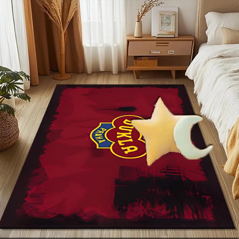 Dukla Prague Football Team Rug Game Carpet, Floor Mat for Bedroom Living Room Entryway Rug, Home Decor Idea Gift for Christmas birthday