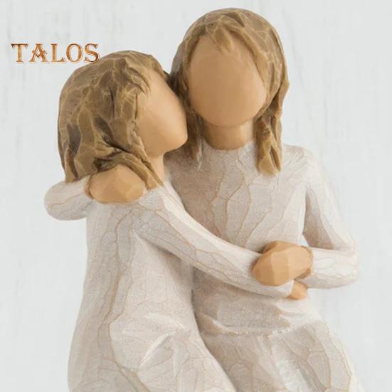 Resin Sister Figurine Tabletop Sisterhood Friendship Ornament Living Room Bedroom Decor Girls Sisterly Love Sculpture for Sister Friends Gift