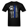 K9 Police Officer Patriotic Usa Flag Thin Blue Line T-Shirt