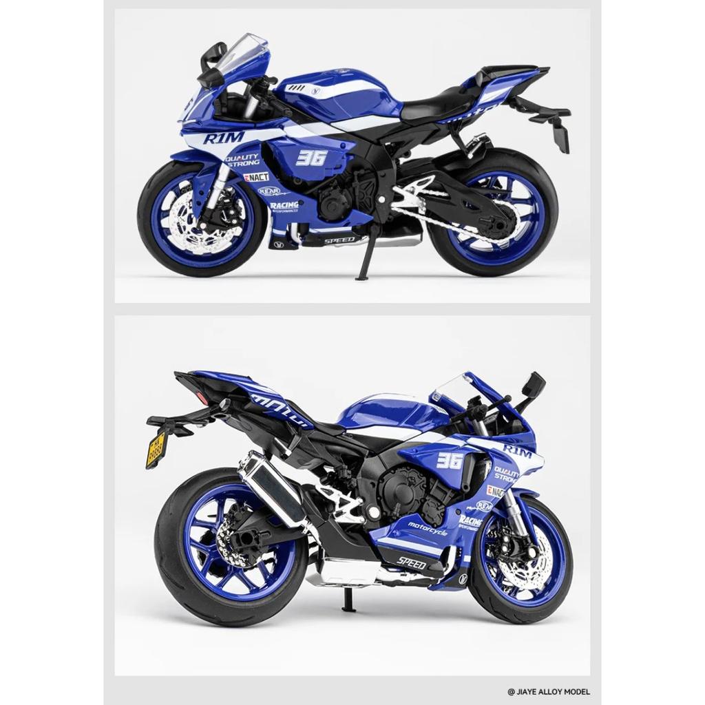 1/12 Yamaha YZF-R1M литой под давлением модель игрушечного автомобиля коллекция звуков и света внедорожный автомобиль игрушки автомобиль