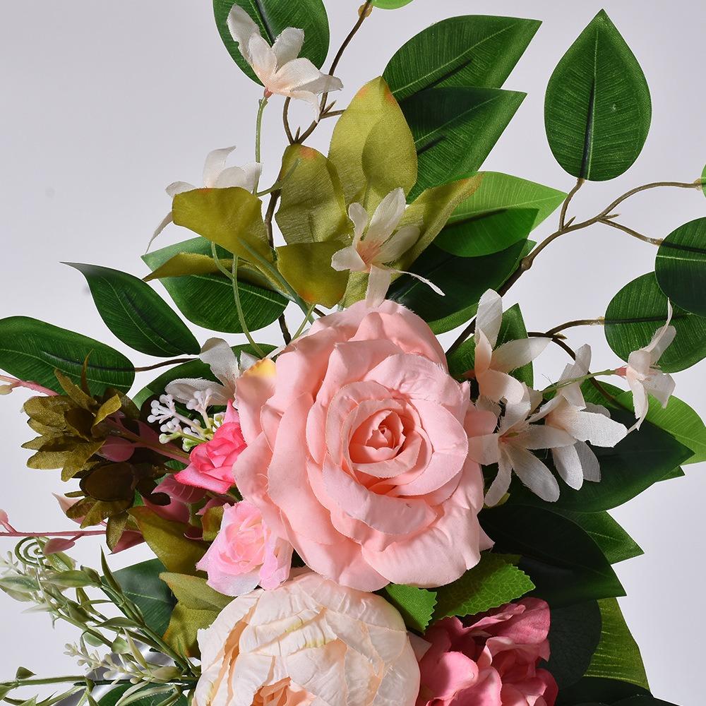 Имитация цветочной арки для свадьбы, украшение свадебного фона, цветочный ряд, спинка стула, обеденный стол, полоса, украшение зеркальной двери