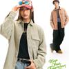Fingercroxxit Unisex Fleece-Lined Suede-Look Winter Jacket