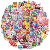 50PCS Rainbow Candy Creative Stickers Painting Aesthetic Cute Style Retro Laptop Scrapbooking Luggage Graffiti Waterproof Decals