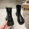 Short Shoes For Women Chelsea Footwear White Female Ankle Boots Tassel Booties Round Toe Korean Style Offer Boot High Quality