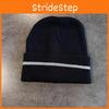 Knitted Hat Fluorescent Rolled Hem Design For Winter Warmth Stylish Cold Weather