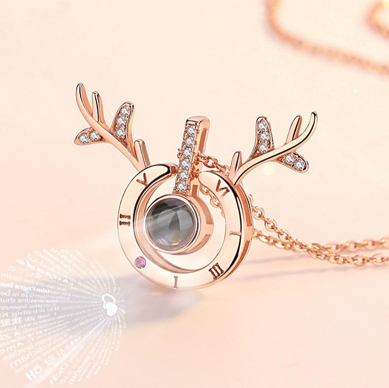 Ожерелье Yilu You, женская модная универсальная подвеска на ключицу с проекцией и гравировкой в подарок